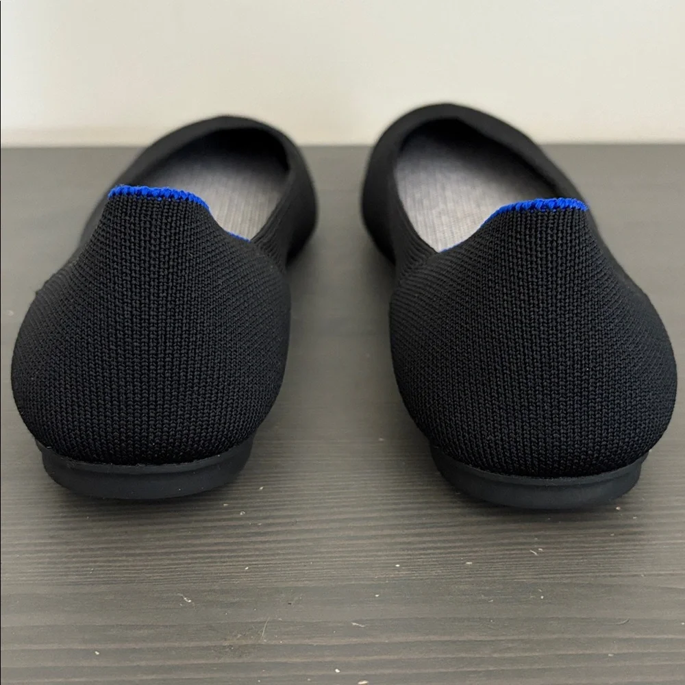 Rothy's The Square Flats Womens Black Minimalist Neutral Slip On Knit Size 10 - Picture 4 of 12